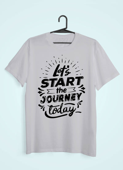 Lets Start The Journey Women Half Sleeves T-shirt- FunkyTeesClub