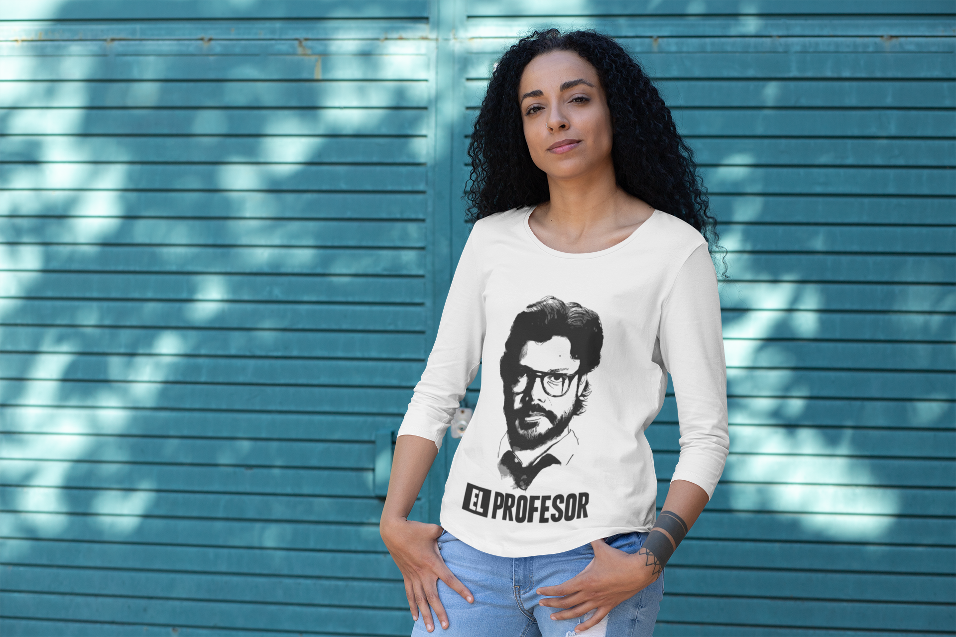 La Casa Da Papel El Professor Money Heist Women Full Sleeves T-Shirts-FunkyTeesClub