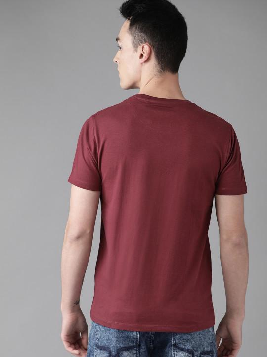 Maroon Yellow Grey Combo Half Sleeve T-Shirts [Pack of 3]-FunkyTeesClub