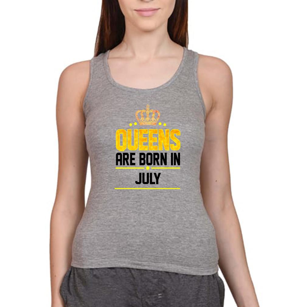 Queens Are Born In July Women Tank Top-FunkyTeesClub