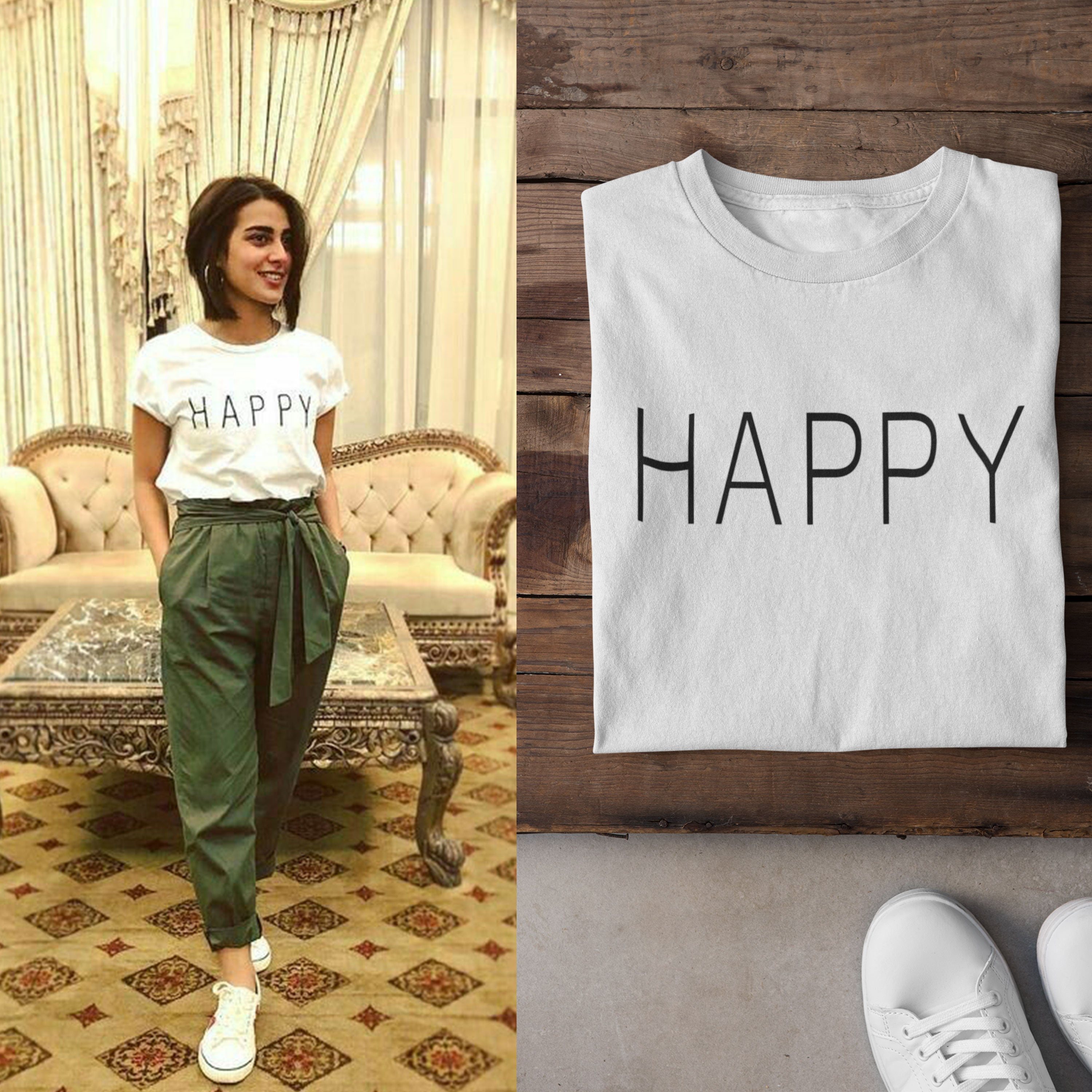 Happy Iqra Aziz Celebrity T-shirt- FunkyTeesClub