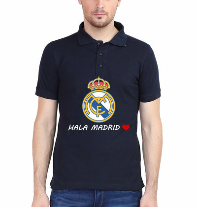 Hala Madrid Men Polo Half Sleeves T-Shirts-FunkyTeesClub