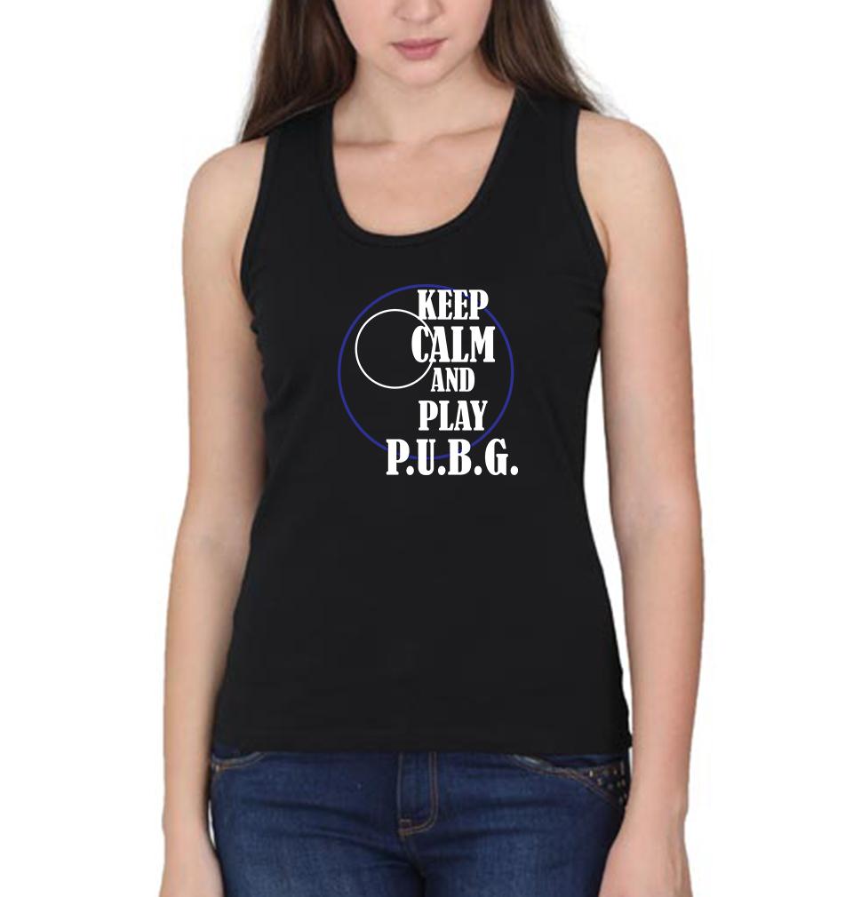 PUBG Keep Calm And Play Pubg Women Tank Top-FunkyTeesClub