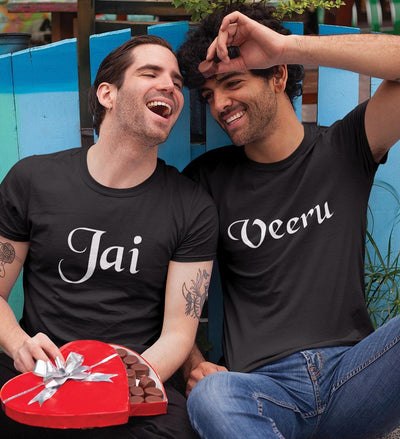 Jai Veeru BFF Half Sleeves T-Shirts-FunkyTees
