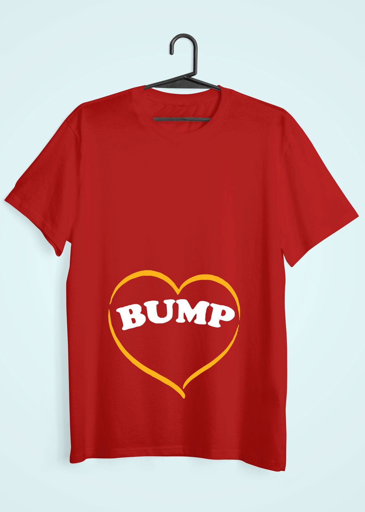 Man Behind The Bump Maternity Couple Half Sleeves T-Shirts -FunkyTeesClub