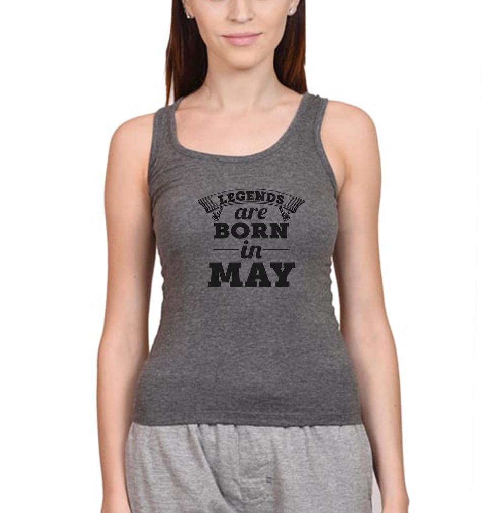 Legends are Born in May Women Tank Top-FunkyTeesClub