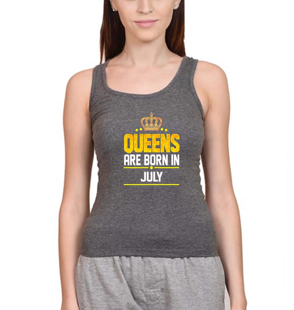 Queens Are Born In July Women Tank Top-FunkyTeesClub
