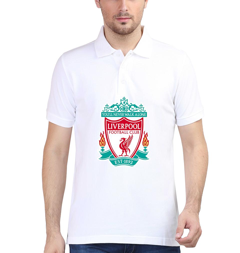 Liverpool Logo Men Polo Half Sleeves T-Shirts-FunkyTeesClub