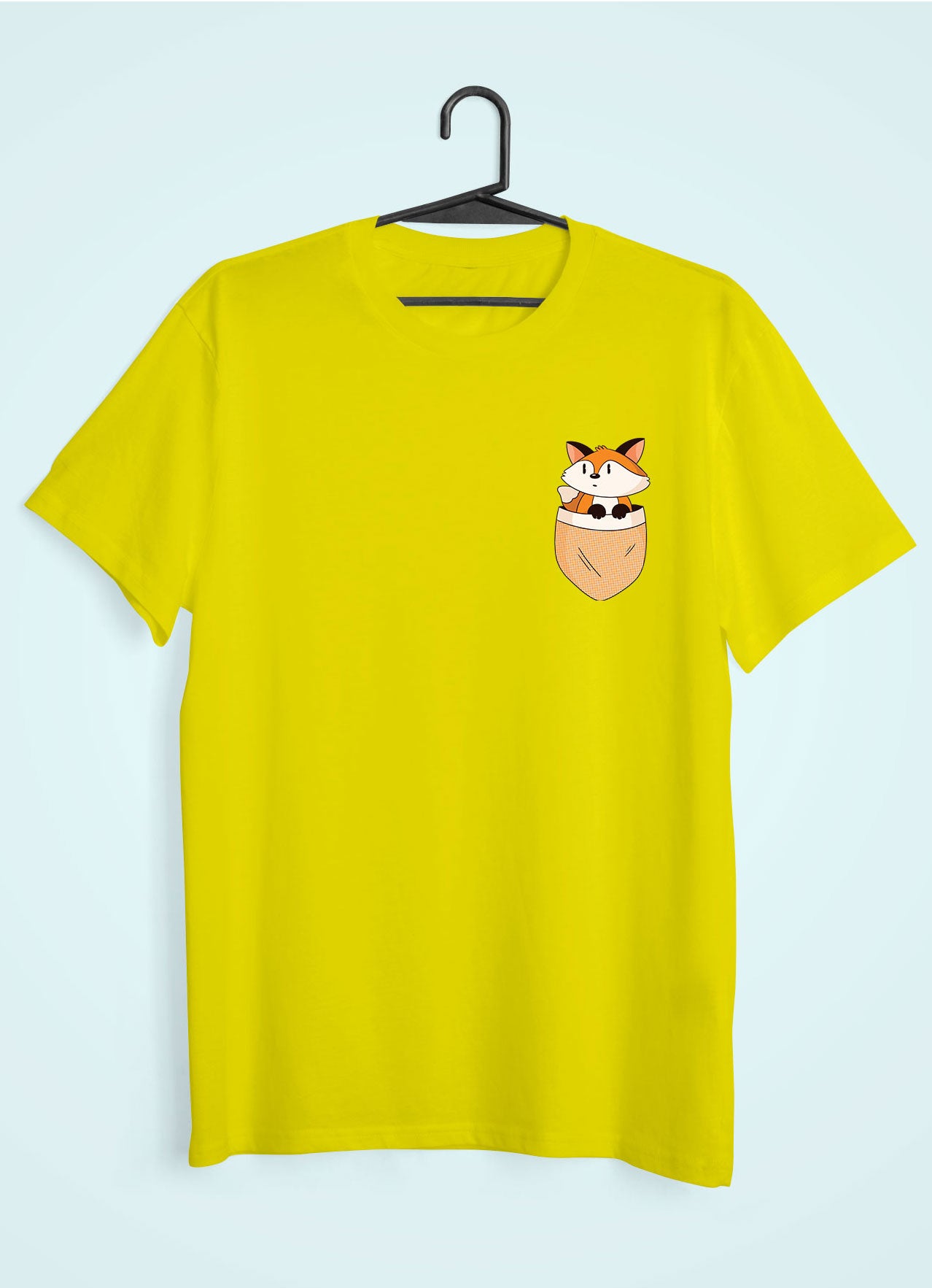 Fox Side Pocket Design Women Half Sleeves T-shirt- FunkyTeesClub