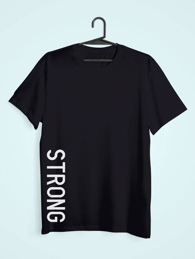 Strong Mens Half Sleeves T-shirt- FunkyTeesClub