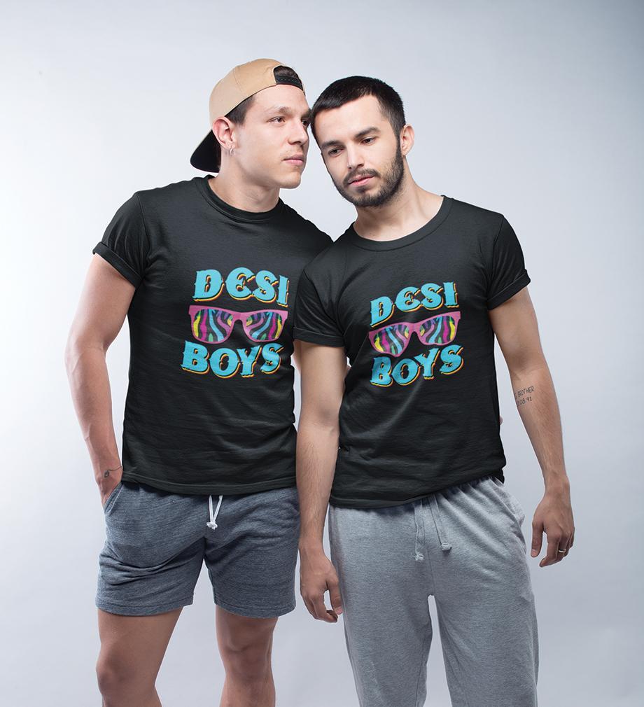 Desi Boys Brother-Brother Half Sleeves Mens T-Shirts -FunkyTeesClub