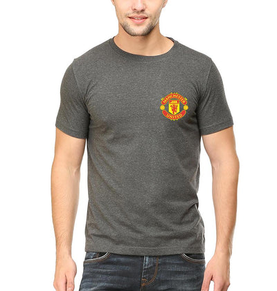 Manchester United Logo Men Half Sleeves T-Shirts-FunkyTeesClub