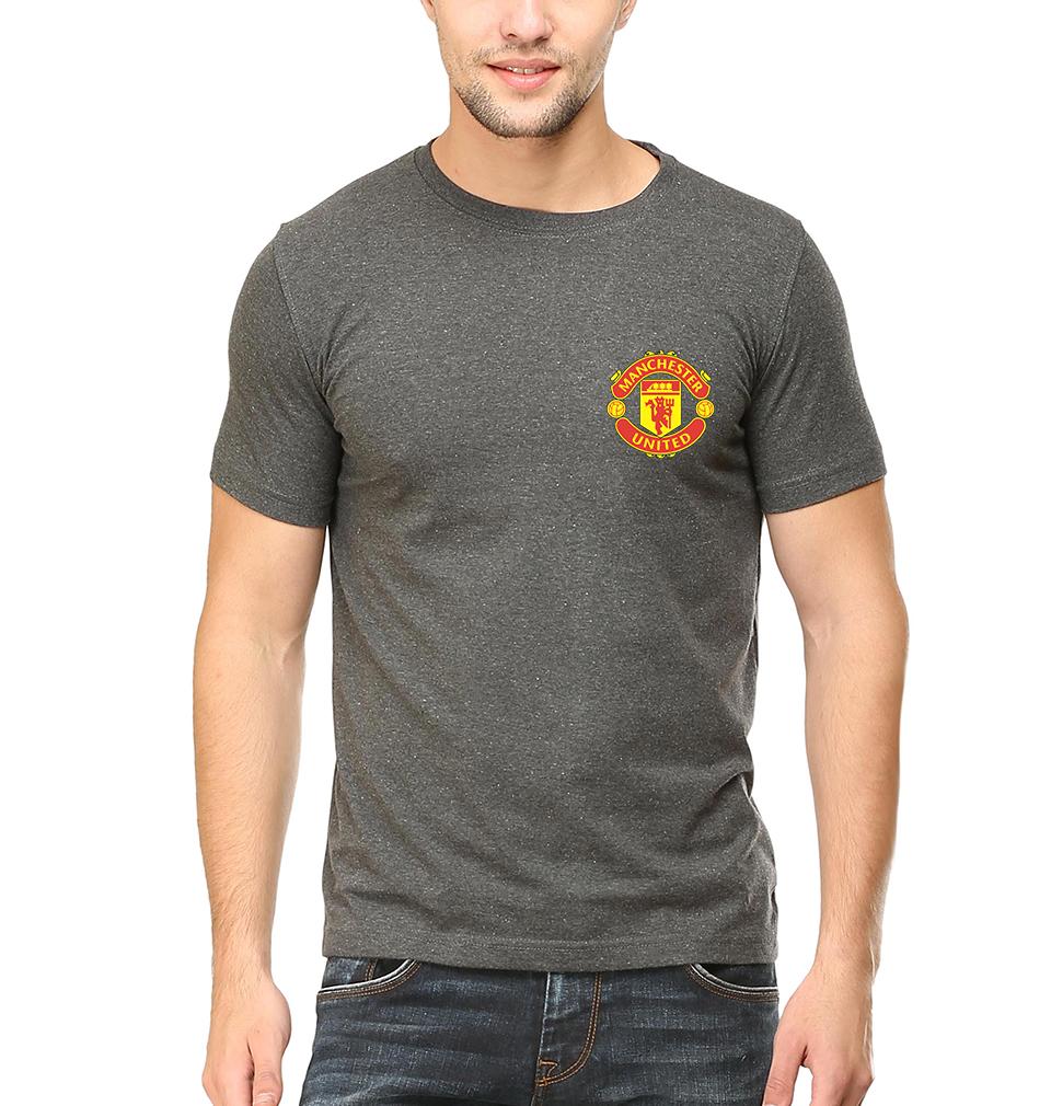 Manchester United Logo Men Half Sleeves T-Shirts-FunkyTeesClub