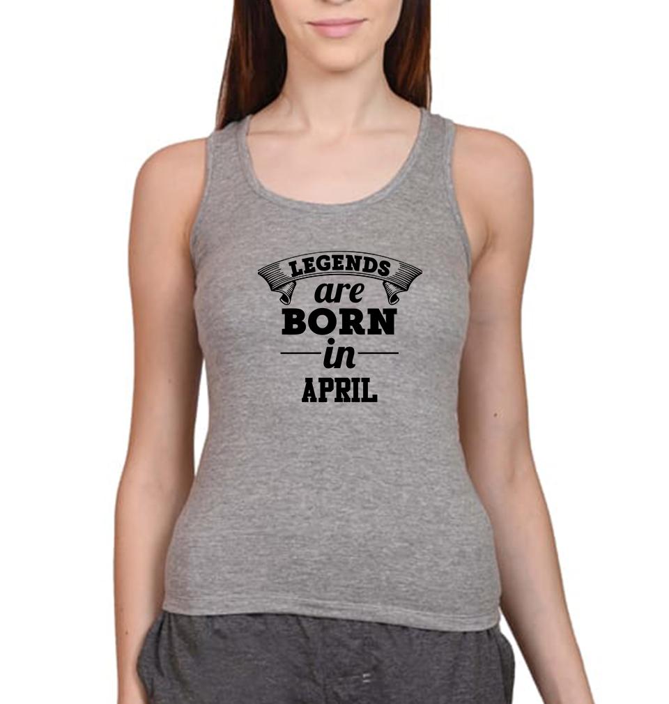Legends are Born in April Women Tank Top-FunkyTeesClub