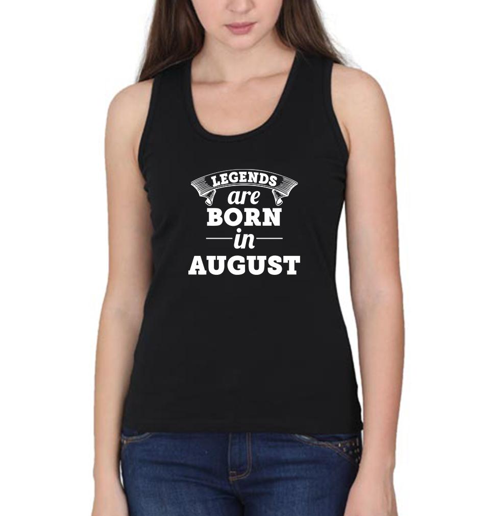 Legends are Born in August Women Tank Top-FunkyTeesClub