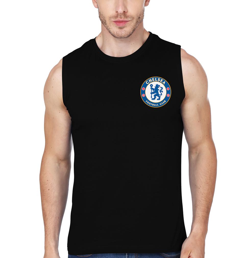 Chelsea Logo Men Gym Vest-FunkyTeesClub