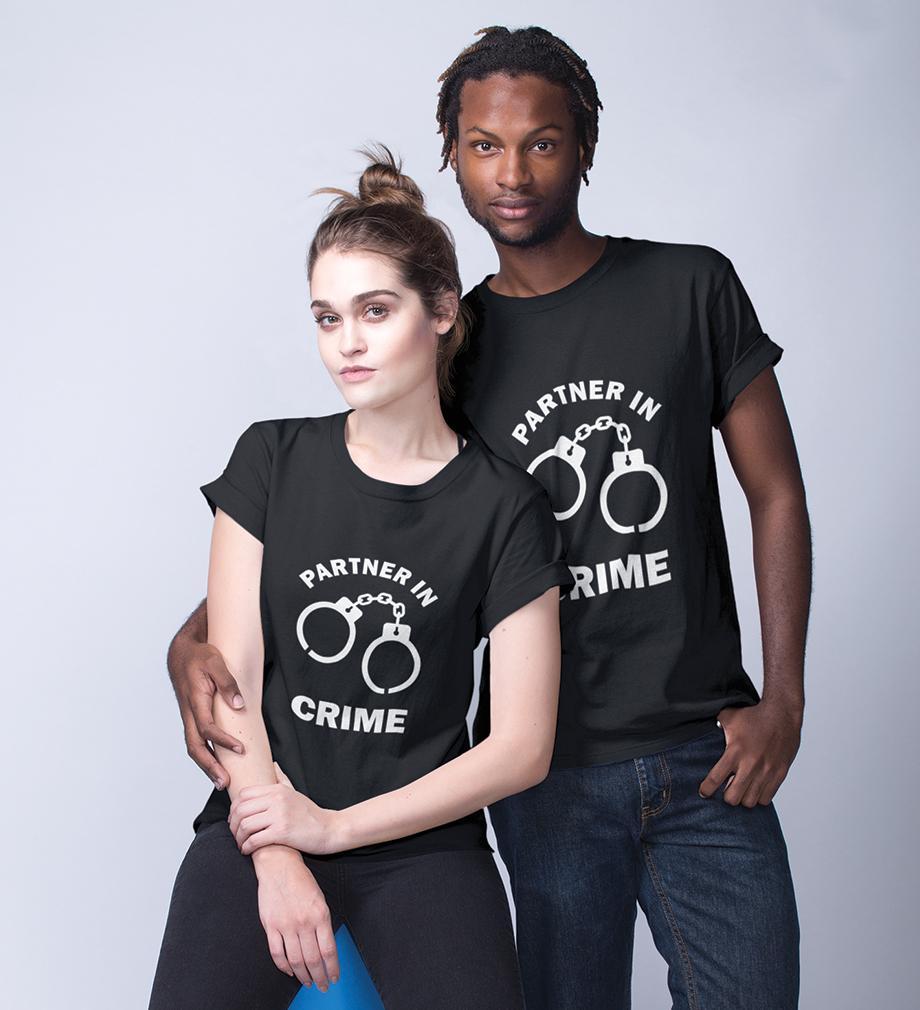 Partner in Crime BFF Half Sleeves T-Shirts-FunkyTees