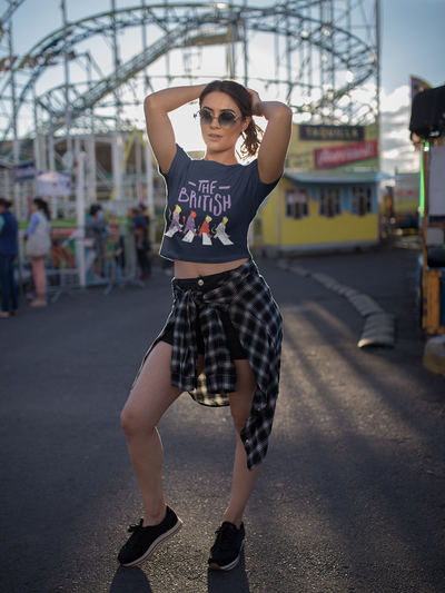 The British Women Crop Top- FunkyTeesClub