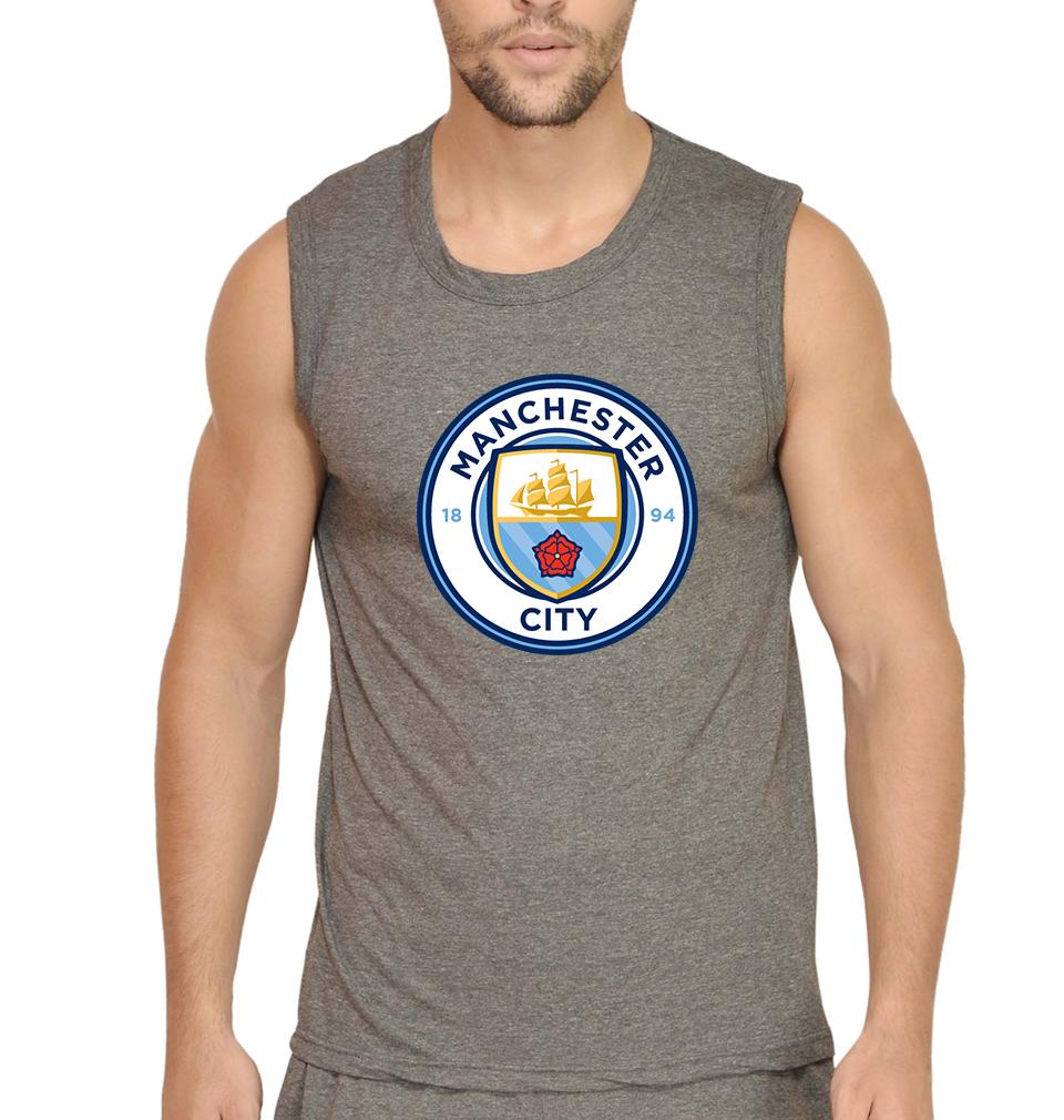 Manchester City Men Sleeveless T-Shirts-FunkyTeesClub