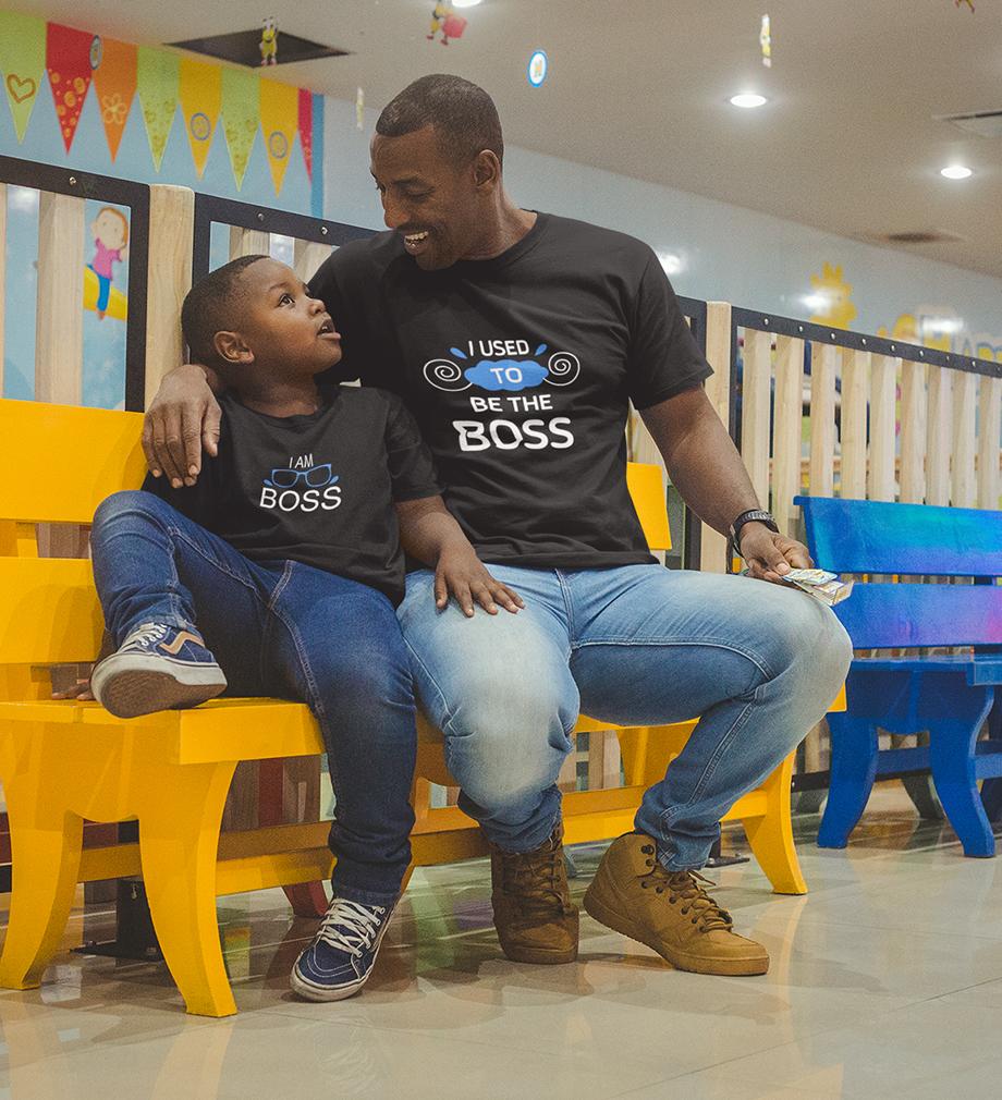 I Used To Be Boss & I Am Boss Father and Son Matching T-Shirt- FunkyTeesClub