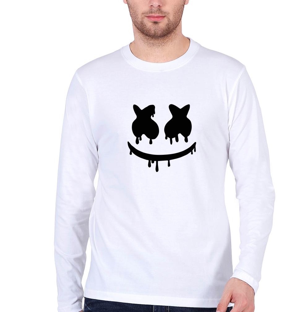 Marshmello Full Sleeves T-Shirt For Men-FunkyTeesClub