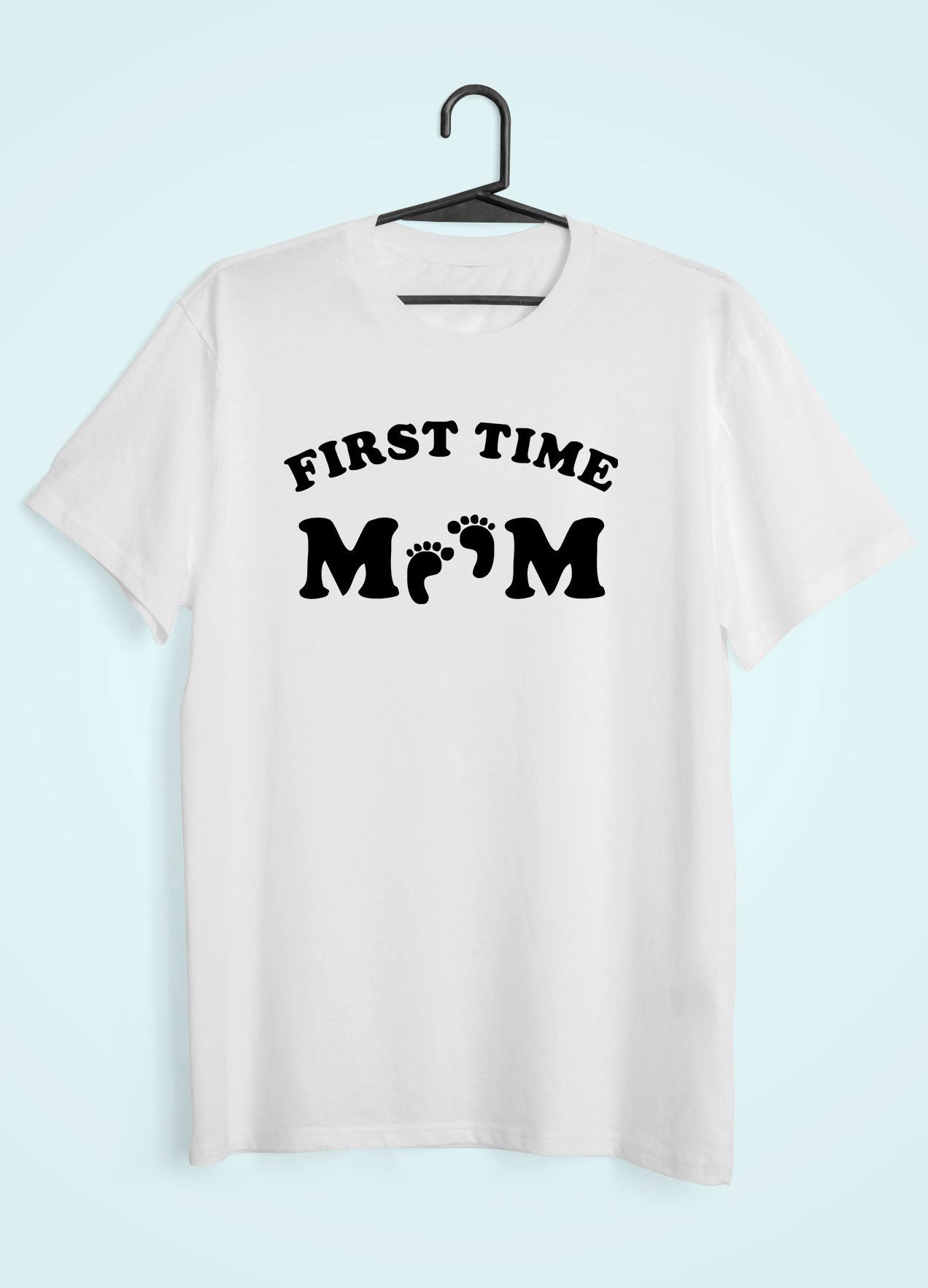 First Time Mom And First Time Dad Pregnancy Announcement Maternity Couple Half Sleeves T-Shirts -FunkyTeesClub