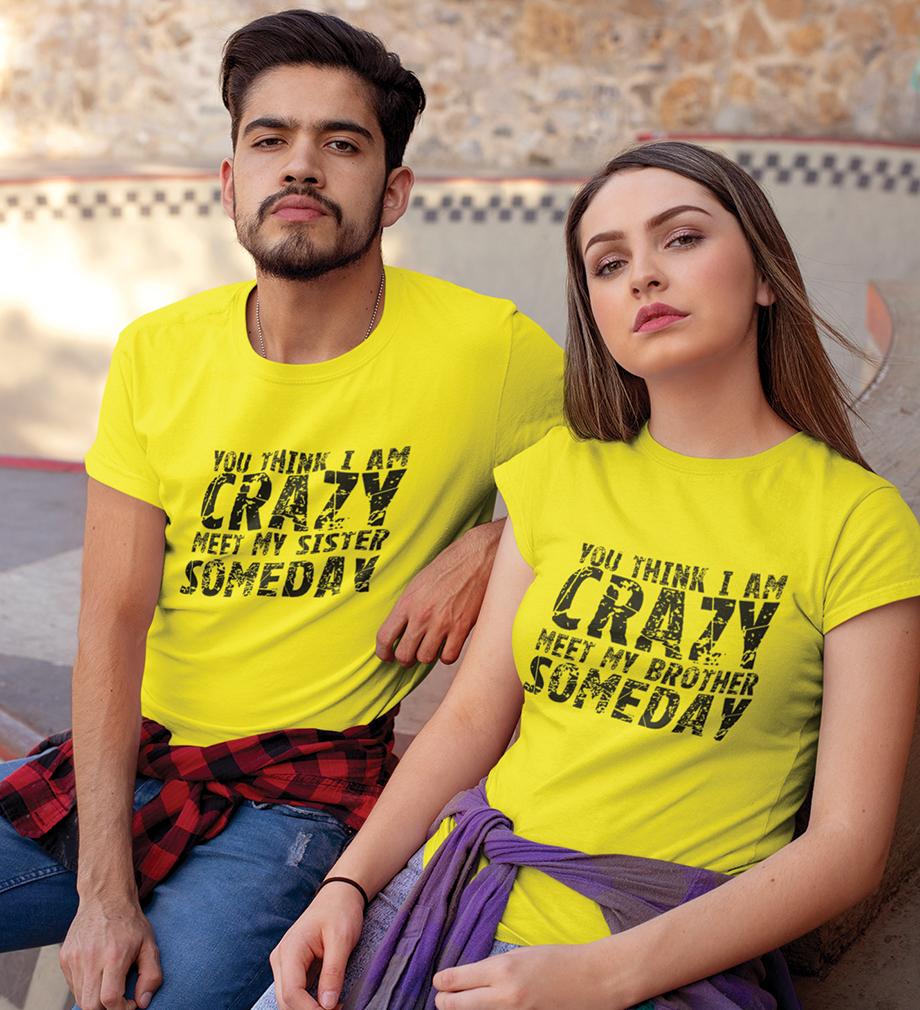 MEET MY SISTER Brother-Sister Half Sleeves T-Shirts -FunkyTees