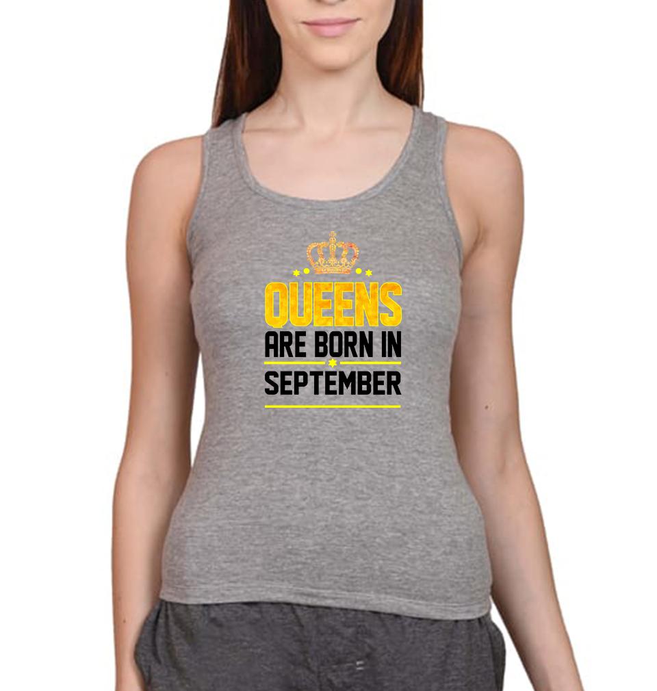 Queens Are Born In September Women Tank Top-FunkyTeesClub