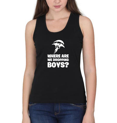 PUBG Where Are We Dropping Boys Women Tank Top-FunkyTeesClub