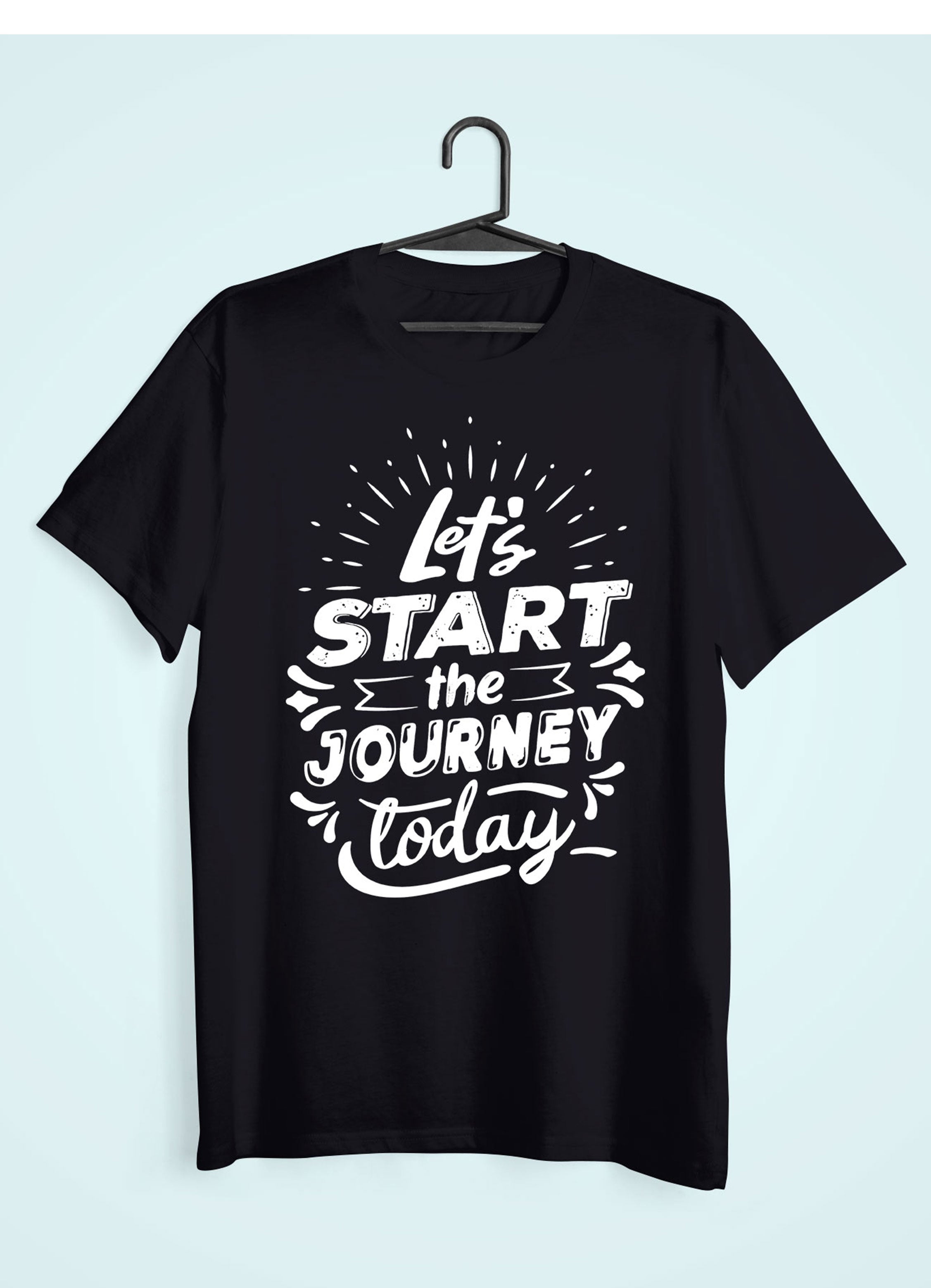 Lets Start The Journey Mens Half Sleeves T-shirt- FunkyTeesClub