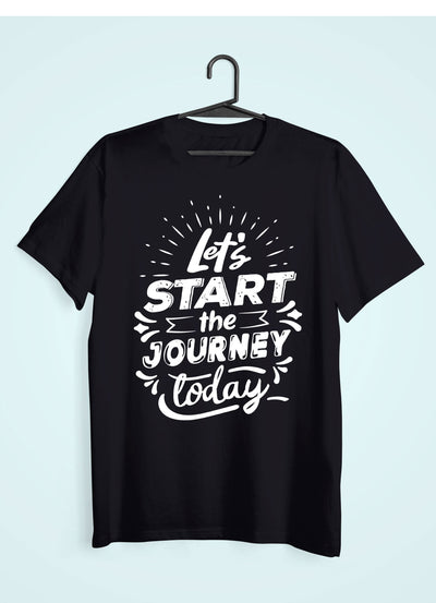 Lets Start The Journey Mens Half Sleeves T-shirt- FunkyTeesClub
