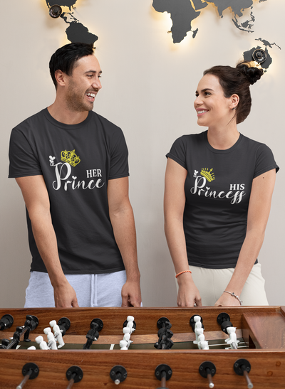 Prince Couple Half Sleeves T-Shirts -FunkyTeesClub