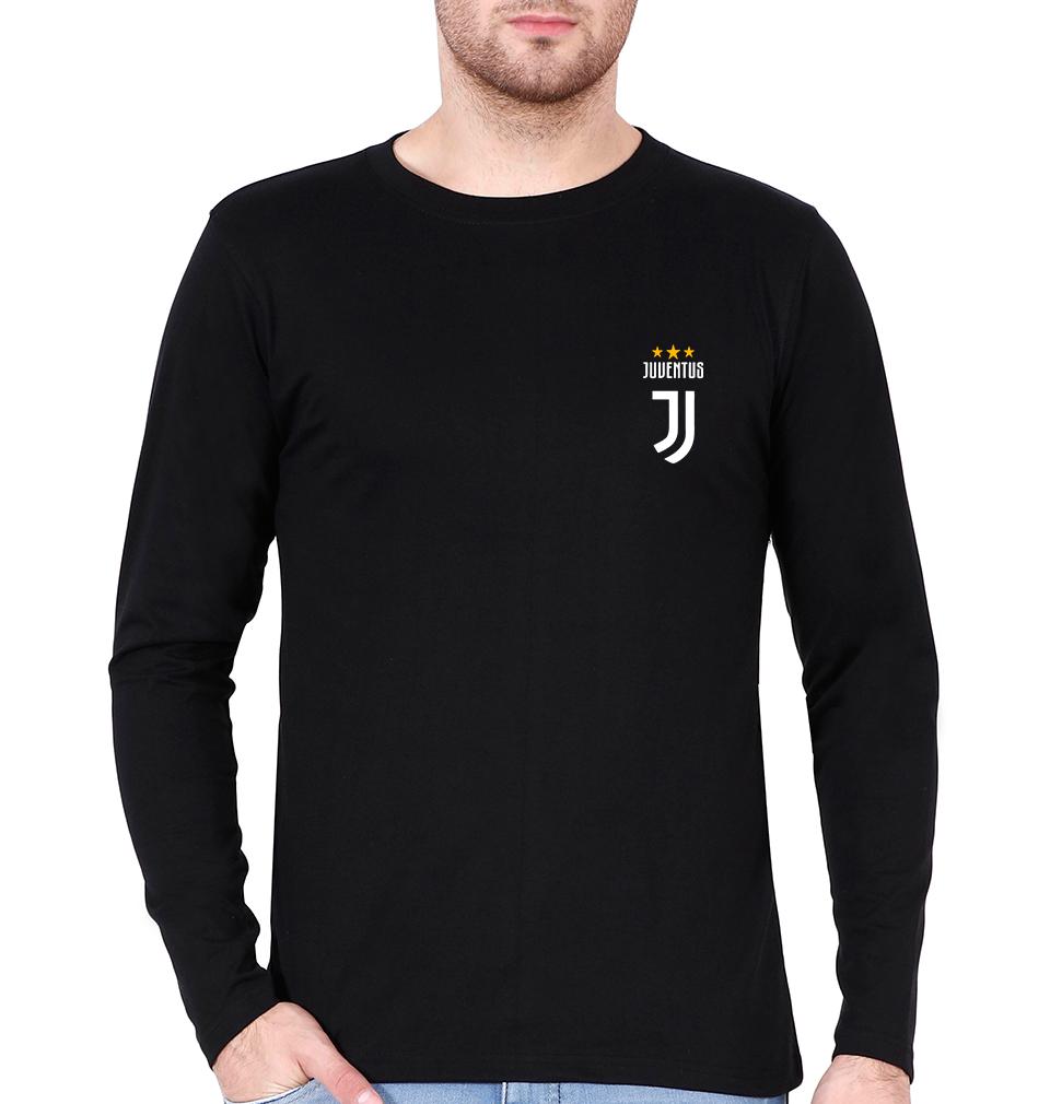 Juventus Logo Men Full Sleeves T-Shirts-FunkyTeesClub