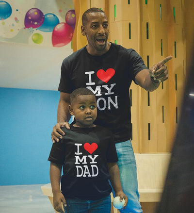 Dad In My Heart Kid In My Heart Father and Son Matching T-Shirt- FunkyTeesClub