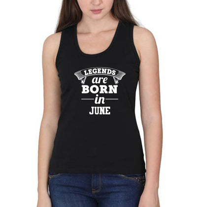 Legends are Born in June Women Tank Top-FunkyTeesClub