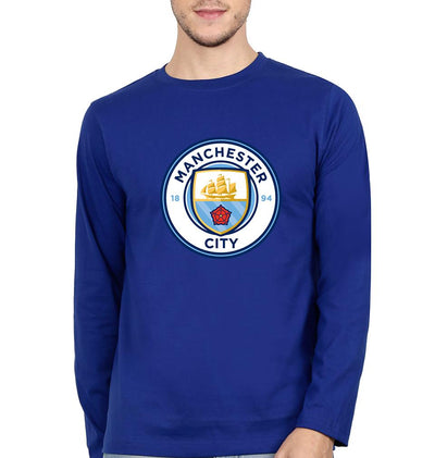 Manchester City Men Full Sleeves T-Shirts-FunkyTeesClub