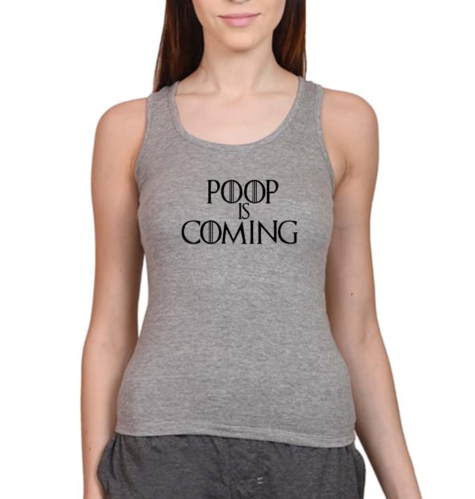 Poop Is Coming Women Tank Top-FunkyTeesClub
