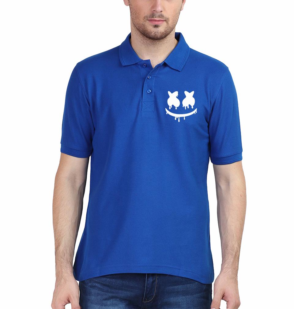 Marshmello Half Sleeves Polo T-shirt For Men -FunkyTeesClub