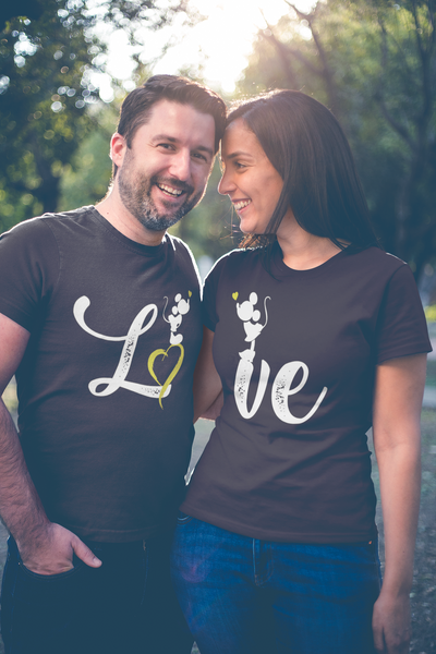 Love Couple Half Sleeves T-Shirts -FunkyTeesClub