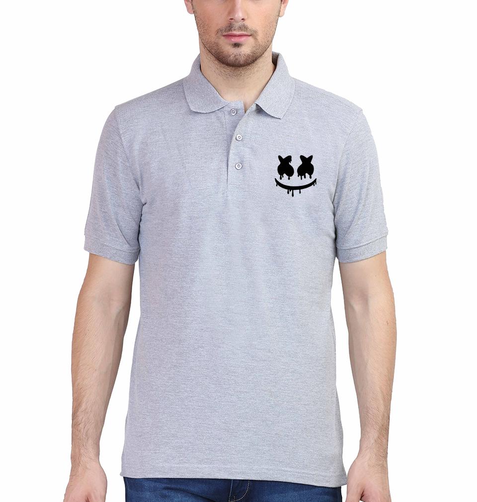 Marshmello Half Sleeves Polo T-shirt For Men -FunkyTeesClub