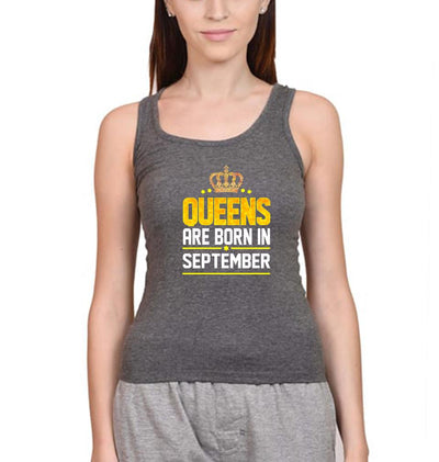 Queens Are Born In September Women Tank Top-FunkyTeesClub