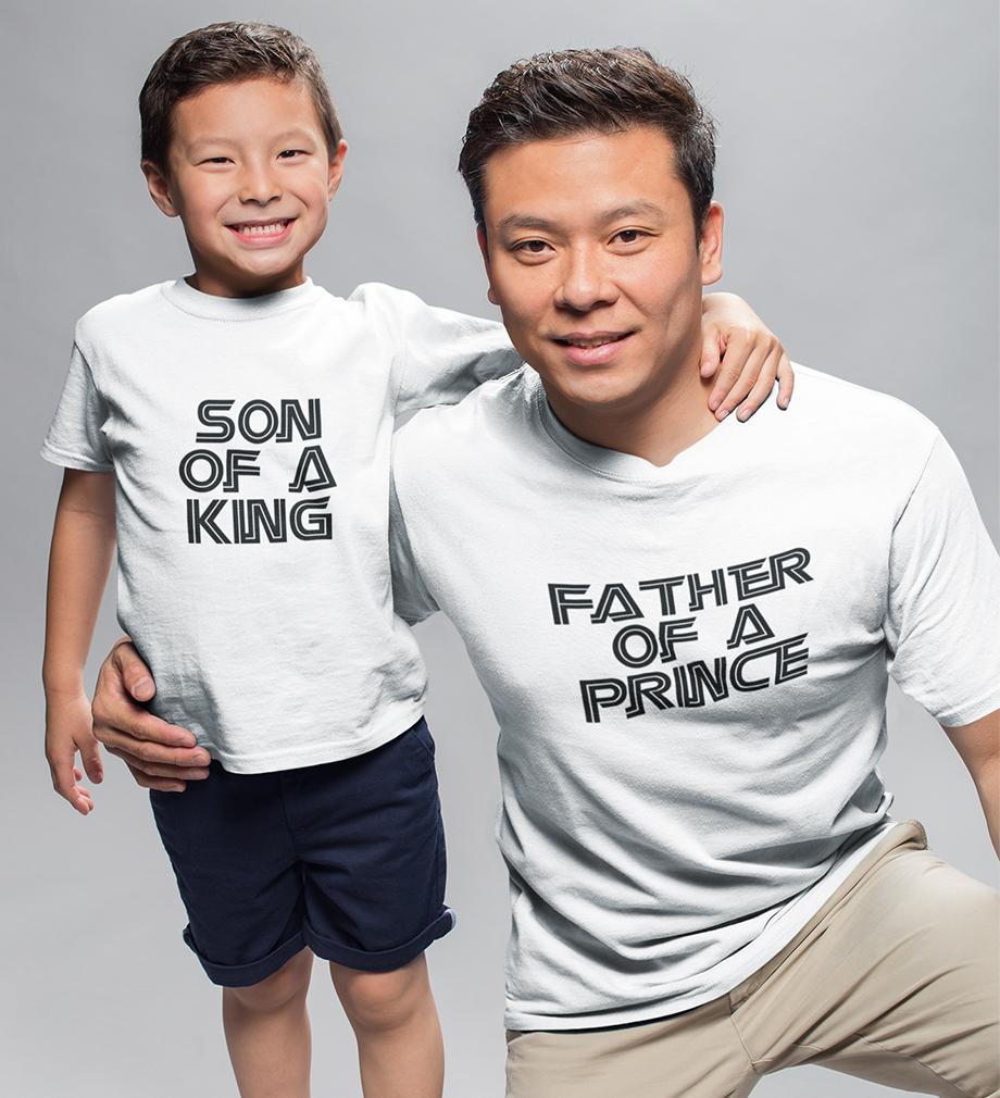 Father Of A Prince Son Of A King Father and Son Matching T-Shirt- FunkyTeesClub