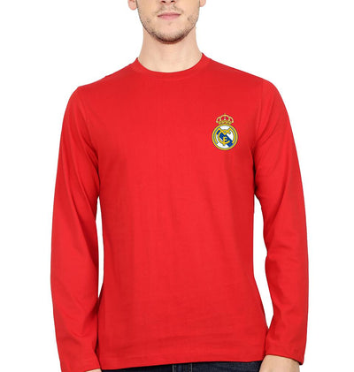 Real Madrid Logo Men Full Sleeves T-Shirts-FunkyTeesClub