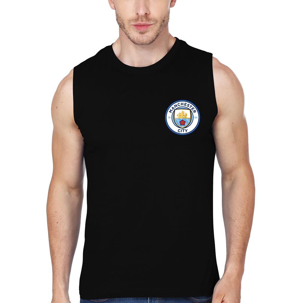 Manchester City Logo Men Gym Vest-FunkyTeesClub