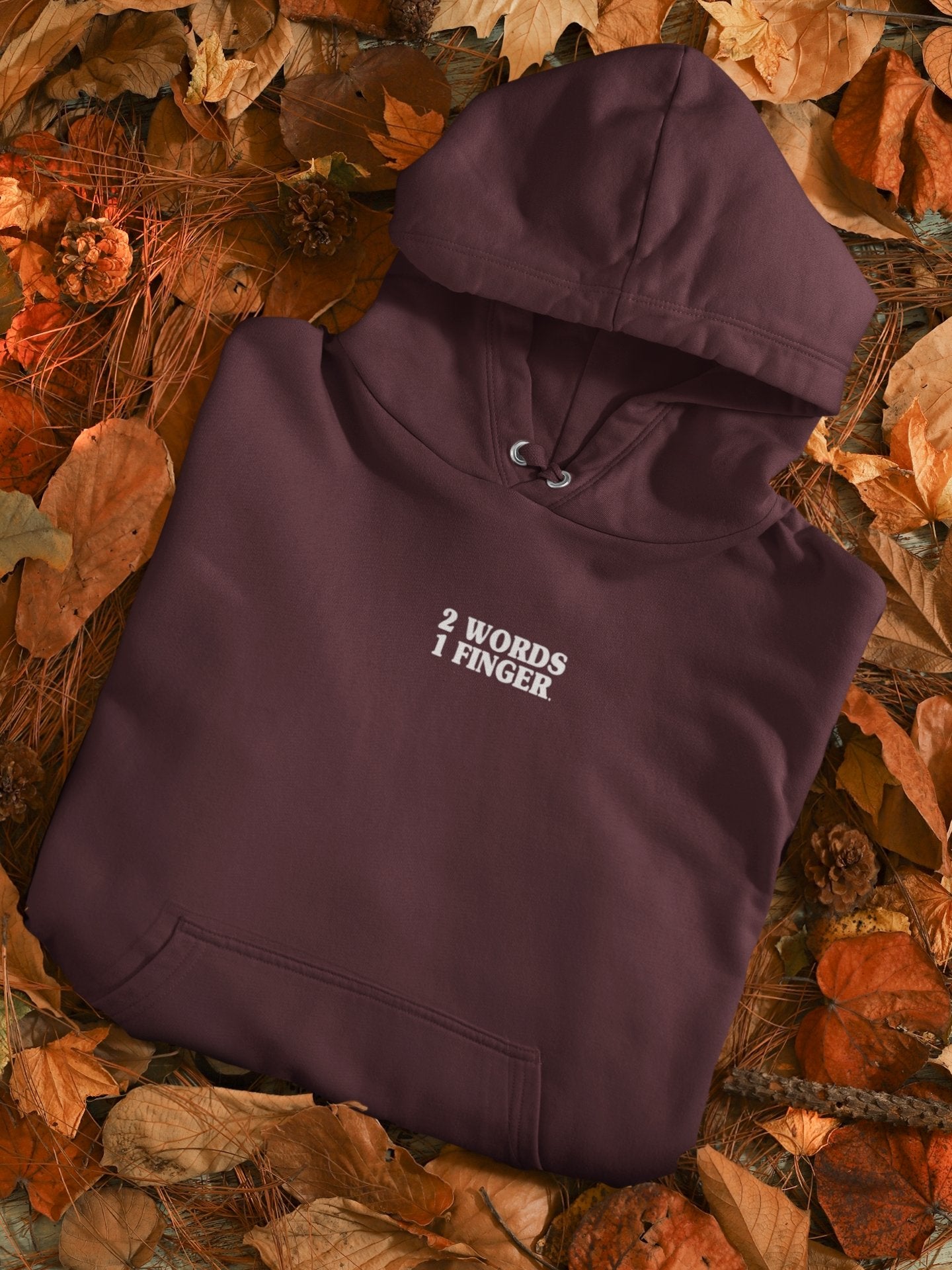 2 Words One Finger Hoodies for Women-FunkyTeesClub - Funky Tees Club