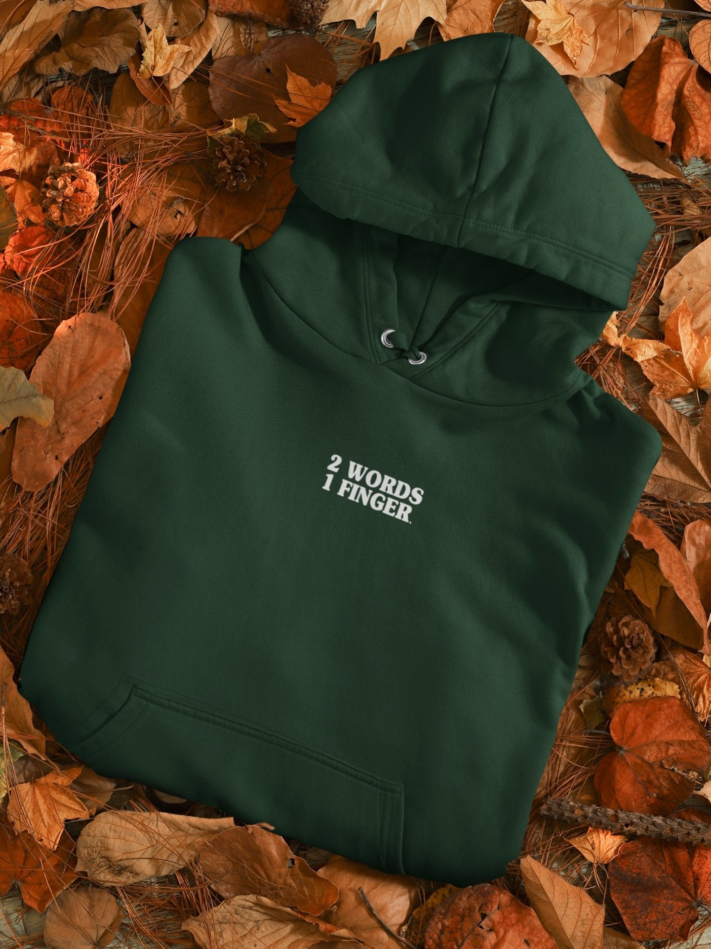 2 Words One Finger Hoodies for Women-FunkyTeesClub - Funky Tees Club