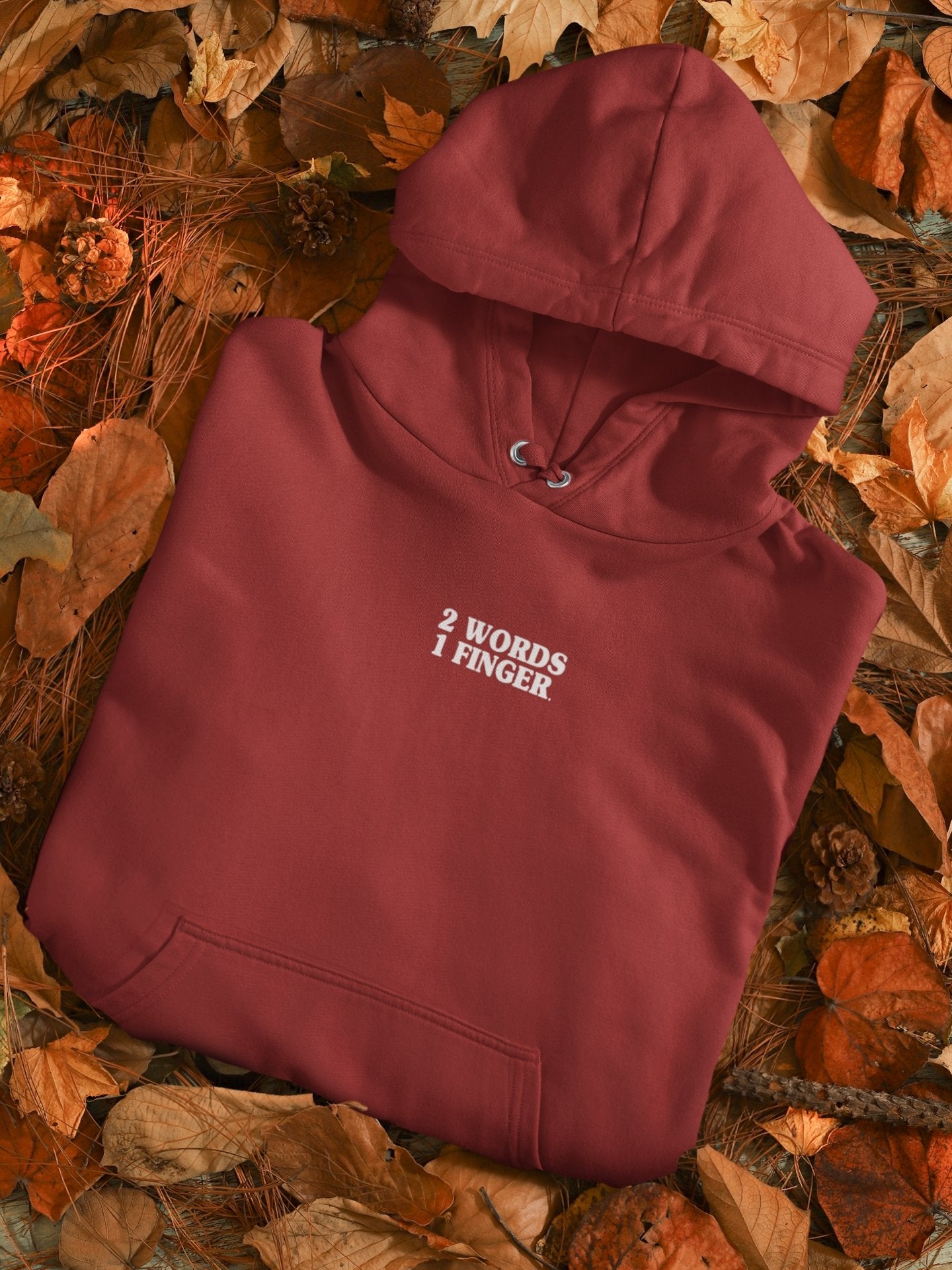 2 Words One Finger Hoodies for Women-FunkyTeesClub - Funky Tees Club