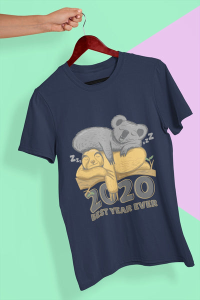 2020 Best Year Ever Women Half Sleeves T-shirt- FunkyTeesClub - Funky Tees Club