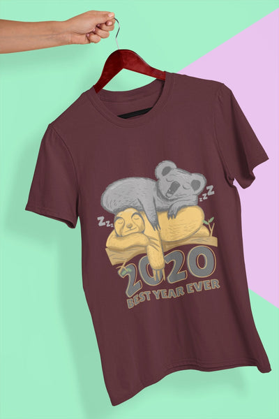2020 Best Year Ever Women Half Sleeves T-shirt- FunkyTeesClub - Funky Tees Club