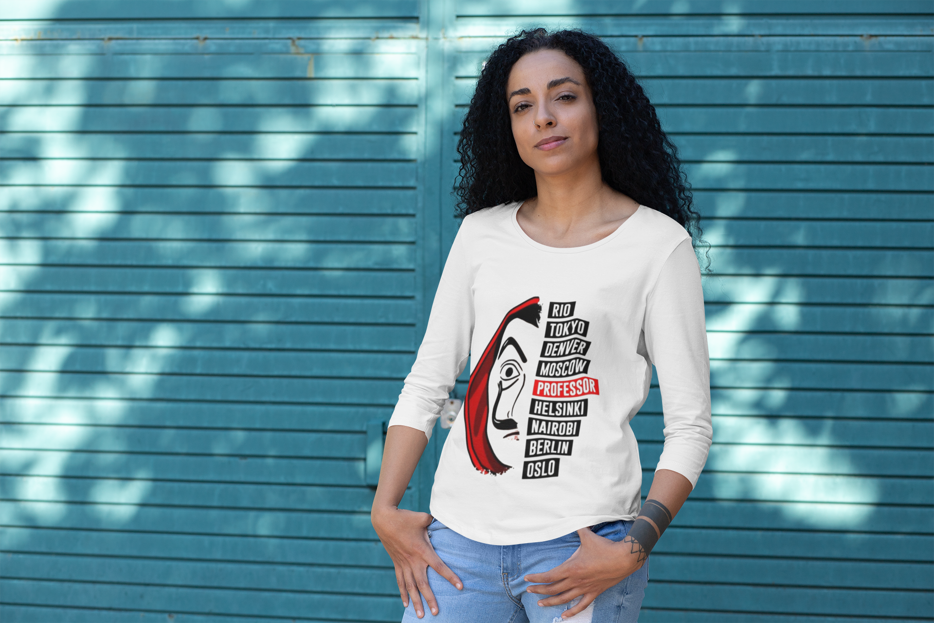 Professor Money Heist Women Full Sleeves T-Shirts-FunkyTeesClub